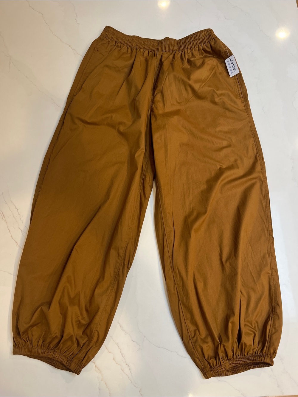 Old Navy Women’s Rust Brown Elastic-Waist 100% Cotton Joggers